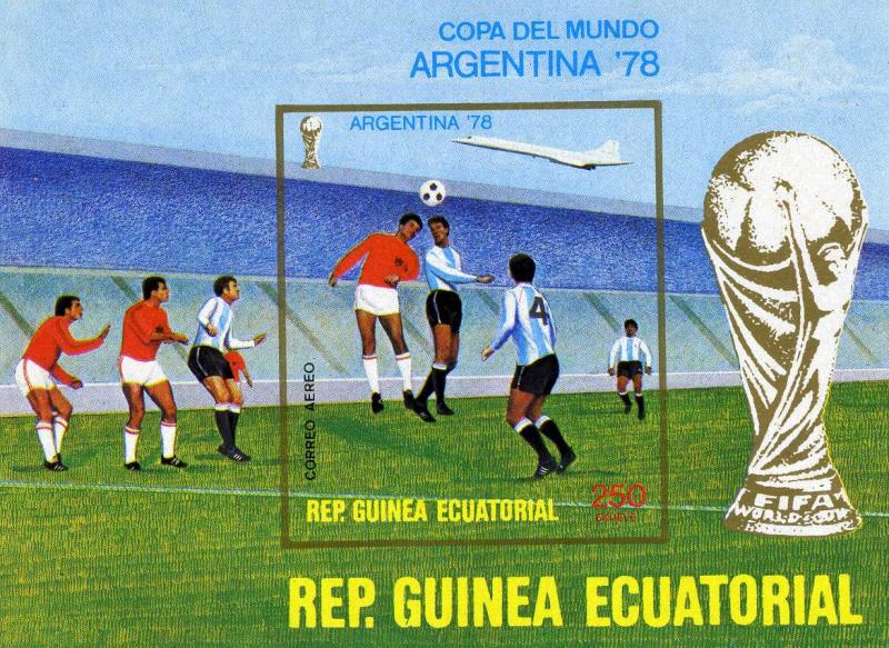 Equatorial Guinea Football Argentina 78 World Cup s/s Imperforated mnh.vf