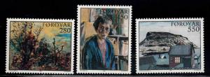 FAROE ISLANDS Scott 127-129 MNH** 1985 Art set