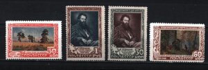 RUSSIA/USSR 1948 PAINTINGS BY SHISHKIN SET OF 4 STAMPS MNH