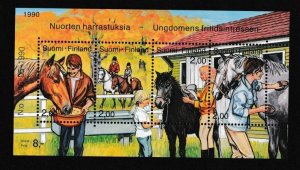 Finland # 826, Horses, Souvenir Sheet, Mint NH, 1/2 Cat.