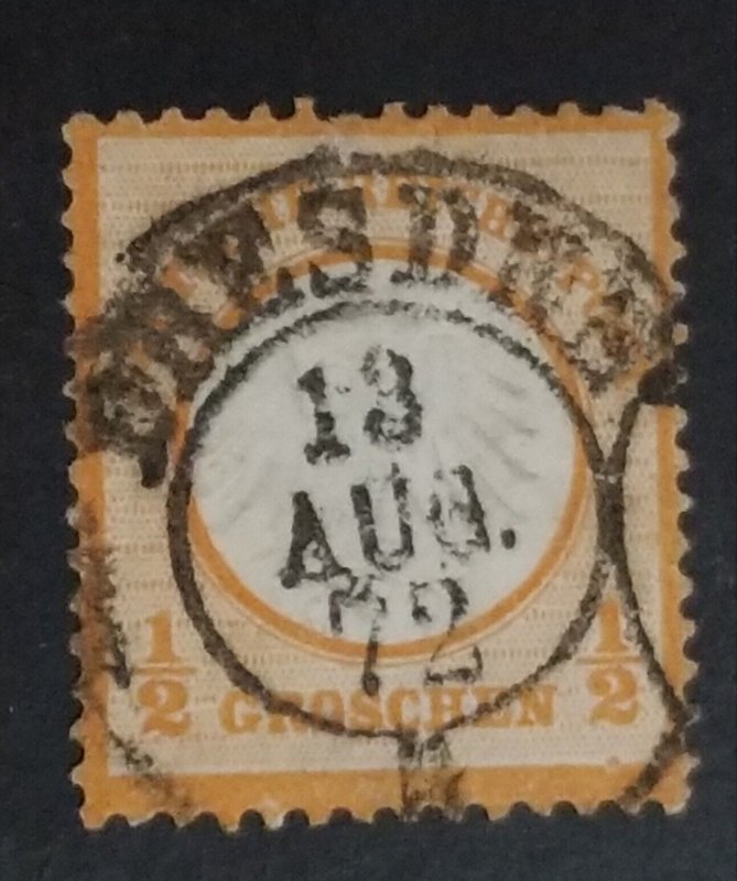 GERMANY Scott 16 Used Stamp Berlin Cancel T612