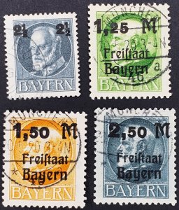 Bavaria, Scott #115,231-233, F-VF used