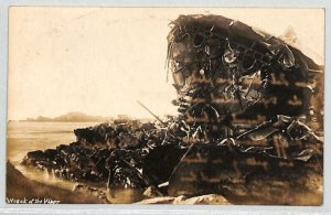 GB KEVII SHIP-WRECK Postcard *HMS Viper* ALDERNEY 1910 CDS Channel Islands XE89