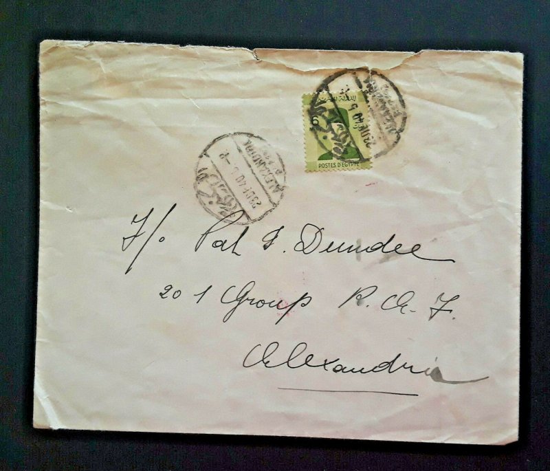 1941 Alexandria To Alexandria Egypt Field Post Office Air Ministry RAF Cover