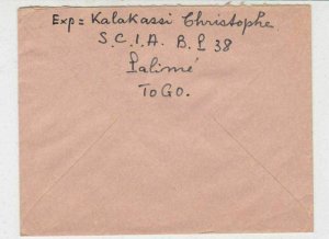 Rep Togolaise 1969 Airmail Palime Cancels Cafe Concert Pic Stamp Cover Ref 30723