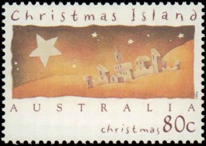 Christmas Island #364-366, Complete Set(3), 1994, Christmas, Never Hinged
