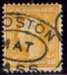 US Stamp #338 10 Cent Washington Used SCV $1.80