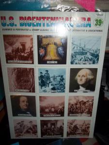 US Bicentennial Era stamp sheet