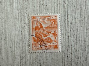 Yugoslavia #380 CTO, 5d, Fishing, 2024 SCV.$0.25