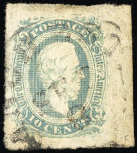 Confederate CSA Stamps # 11c Used XF Sheet Margin