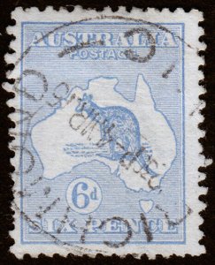 Australia Scott 8, Die II, Ultramarine (1913) Used F, CV $30.00 M