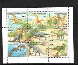 Benin Sc 1085 NH MINISHEET of 1998 - DINOSAURS