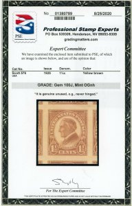 US Stamp #576 Harding, 1-1/2c PSE Cert - Gem 100J - Mint OGNH - SMQ $125.00