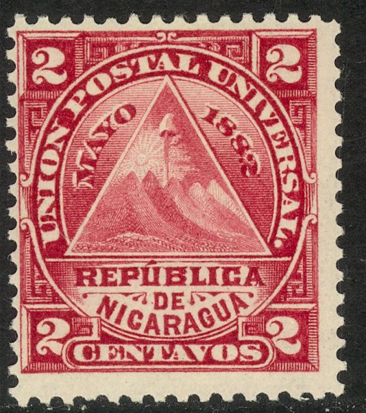 NICARAGUA 1882 2c SEAL OF NICARAGUA Issue Sc 14 MH