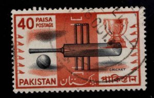 Pakistan Scott 166 Used Circket Game sports stamp