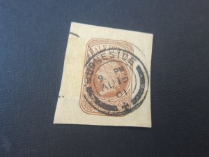 GB QV Postal Stationery Cutdown  Stock#19130