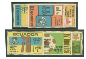 Ecuador #971-973/C627-C629 Unused Single (Complete Set) (Soccer)