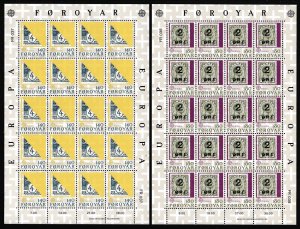 Faroe Is. Europa CEPT 2v Full Sheets 1979 MNH SC#43-44 SG#42-43