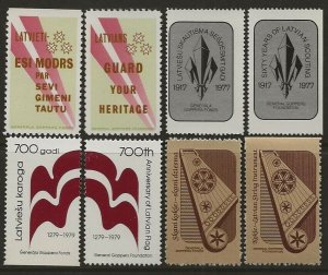 Canada 1975-1979 Latvian Scouts in Exile Gen. Goppers Foundation, Latvia VF-NH-