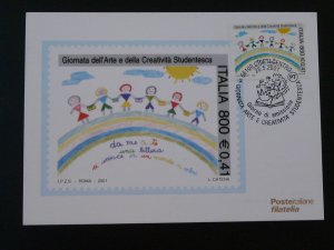 youth and students art day maximum card Italy 2001
