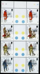 BRITISH ANTARCTIC TERRITORY SCOTT#259/62 GUTTER PAIRS MINT NH-SCOTT VALUE $39.00 