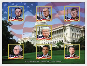 Stamps Curacao 2020. Pre order. - Presidents of the United States - Miniature Sh