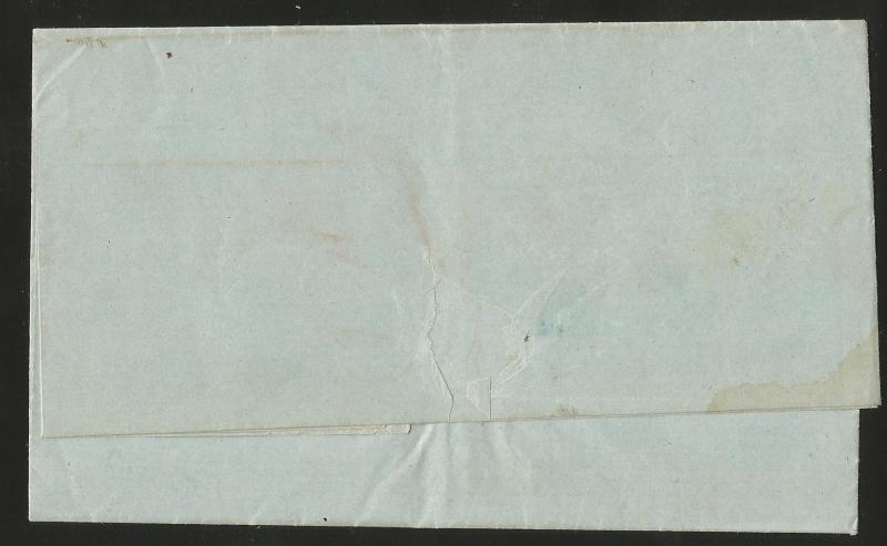 J) 1853 MEXICO, PRESTAMP, RED BOX, COMPLETE LETTER, INTERIOR MAIL WITHIN CHIHUAH