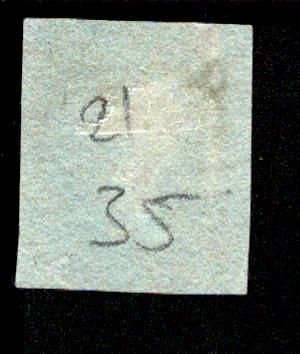 Great Britain #3 Penny Red Imperf Used Lettered OD USD14.00