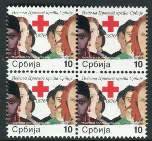0607 SERBIA 2013 - Red Cross - MNH Block of 4