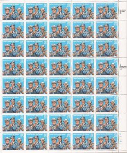 US Stamp - 1989 Letter Carriers - 40 Stamp Sheet - Scott #2420