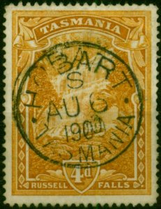 Tasmania 1900 4d Deep Orange-Buff SG234 Fine Used (2)