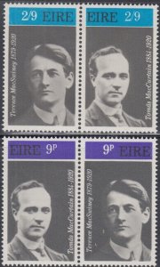 IRELAND Sc # 285a/7a CPL MNH PAIRS - 50th ANN DEATH of TWO LORD MAYORS