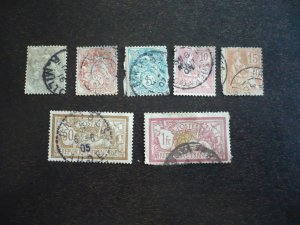 Stamps - France - Scott#109,111,113,116,117,123,125 - Used Part Set of 7 Stamps