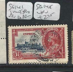 CYPRUS  (P0303B)  KGV SILVER JUBILEE  1 1/2 PI SG  145   VFU