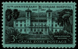✔️ CANAL ZONE 1957 - GORGAS HOSPITAL  - SC. 148 MNH [06]
