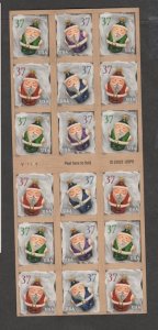 U.S. Scott Scott #3894b Holiday Ornaments Stamps - Mint NH Booklet Pane