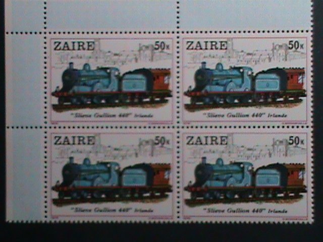 ZAIRE-1980 SC# 935-42-WORLD FAMOUS TRANIS-MNH IMPRINT BLOCK SET VERY FINE