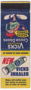 Vintage Matchbook NEW VICKS INHALER