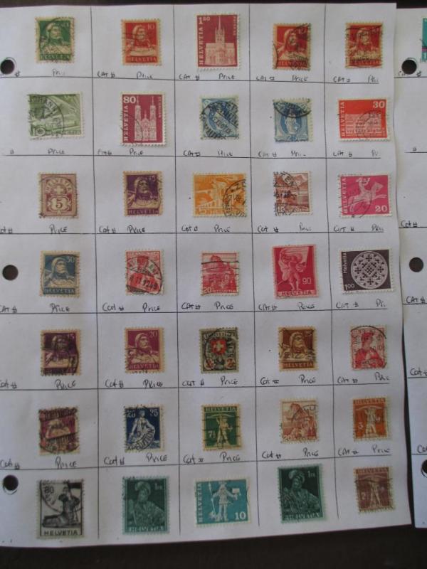 ~175 Switzerland - Hinged On Pages - Unchecked, As Received -  (Q74)