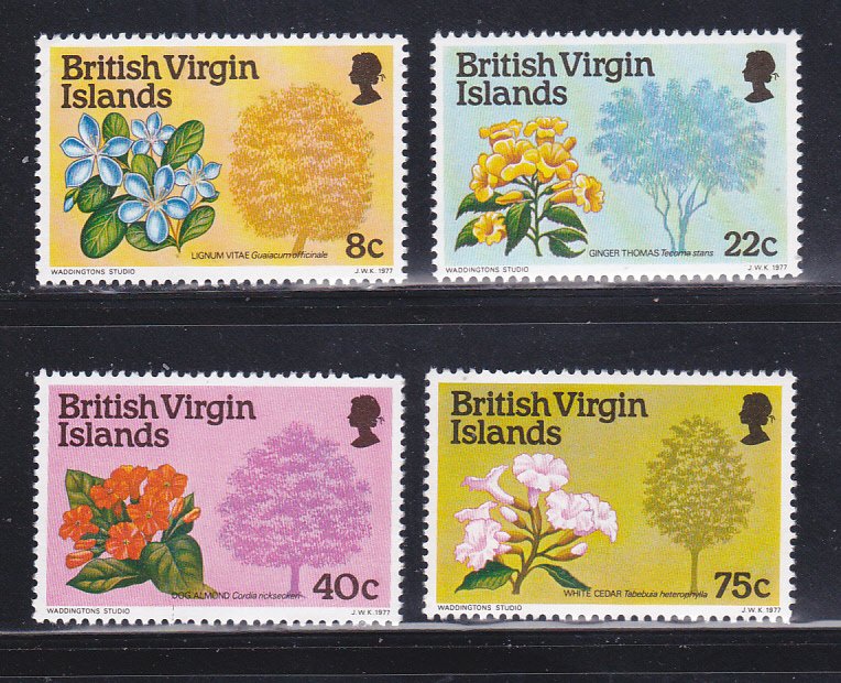 Virgin Islands 338-341 Set MNH Flowers