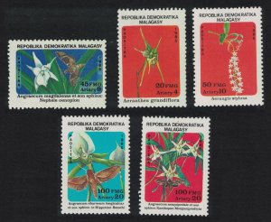 Malagasy Rep. Butterflies Orchids 5v 1985 MNH SG#562-566 MI#999-1003