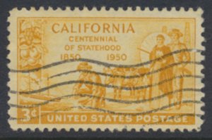 USA  SC#  997   Used 1950 California Statehood see scan