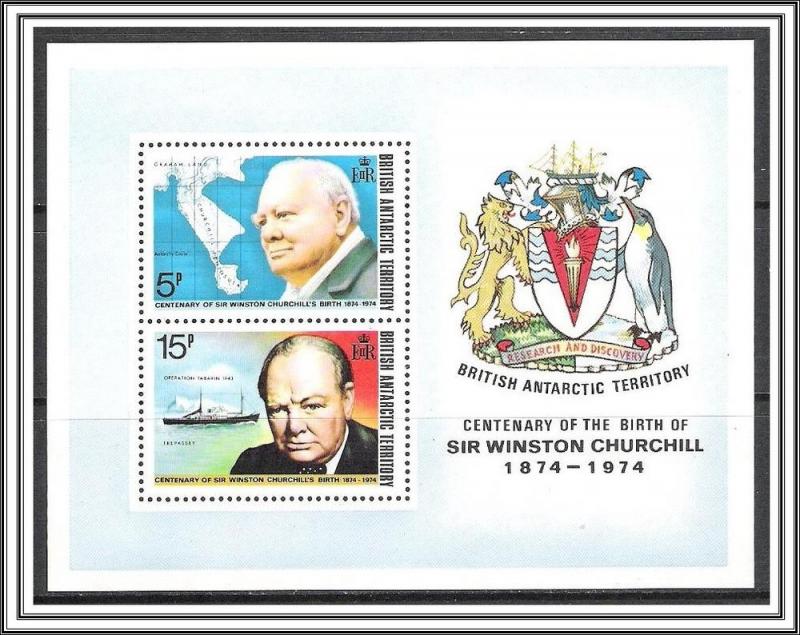 British Antarctic Territory #63a Churchill Souvenir Sheet MNH