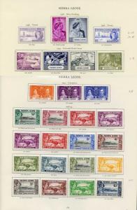 Collection of Sierra Leone KGVI on leaves cat 167.15 pounds