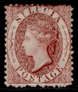 ST. LUCIA QV SG5a, 1d brownish-lake, M MINT. Cat £70. WMk REVERSED