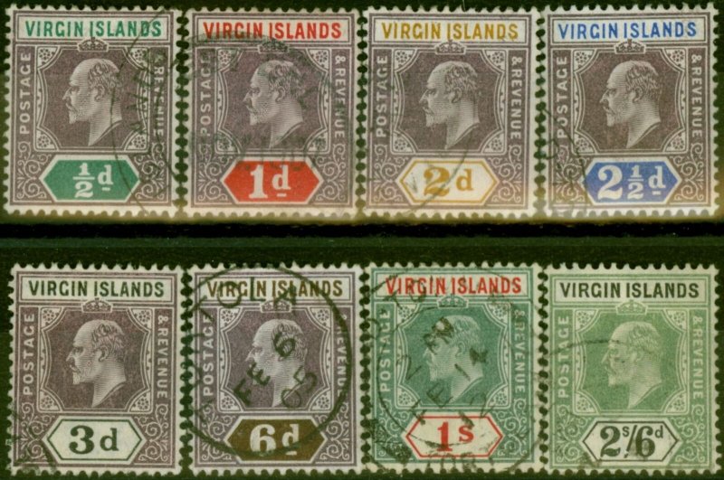 Virgin Islands 1904 Set of 8 to 2s6d SG54-61 Fine Used 