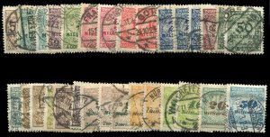 Germany #280-299 (Mi. 313-320) Cat€130+, 1923 500th-50mlrd, complete set, w...