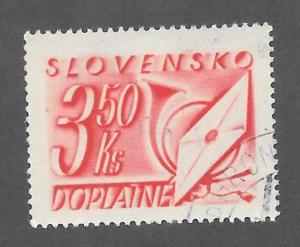 Slovakia Scott #J36 Used postage due stamps 2017 CV $9.00