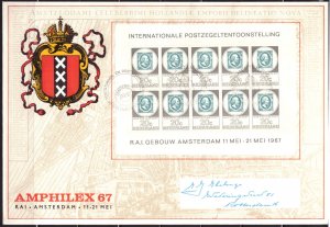 F2145   NETHERLANDS   FDC # 448      S/S      AMPHILEX '67