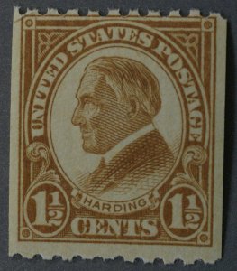 United States #605 1 1/2 Cent Harding Coil MNH VF